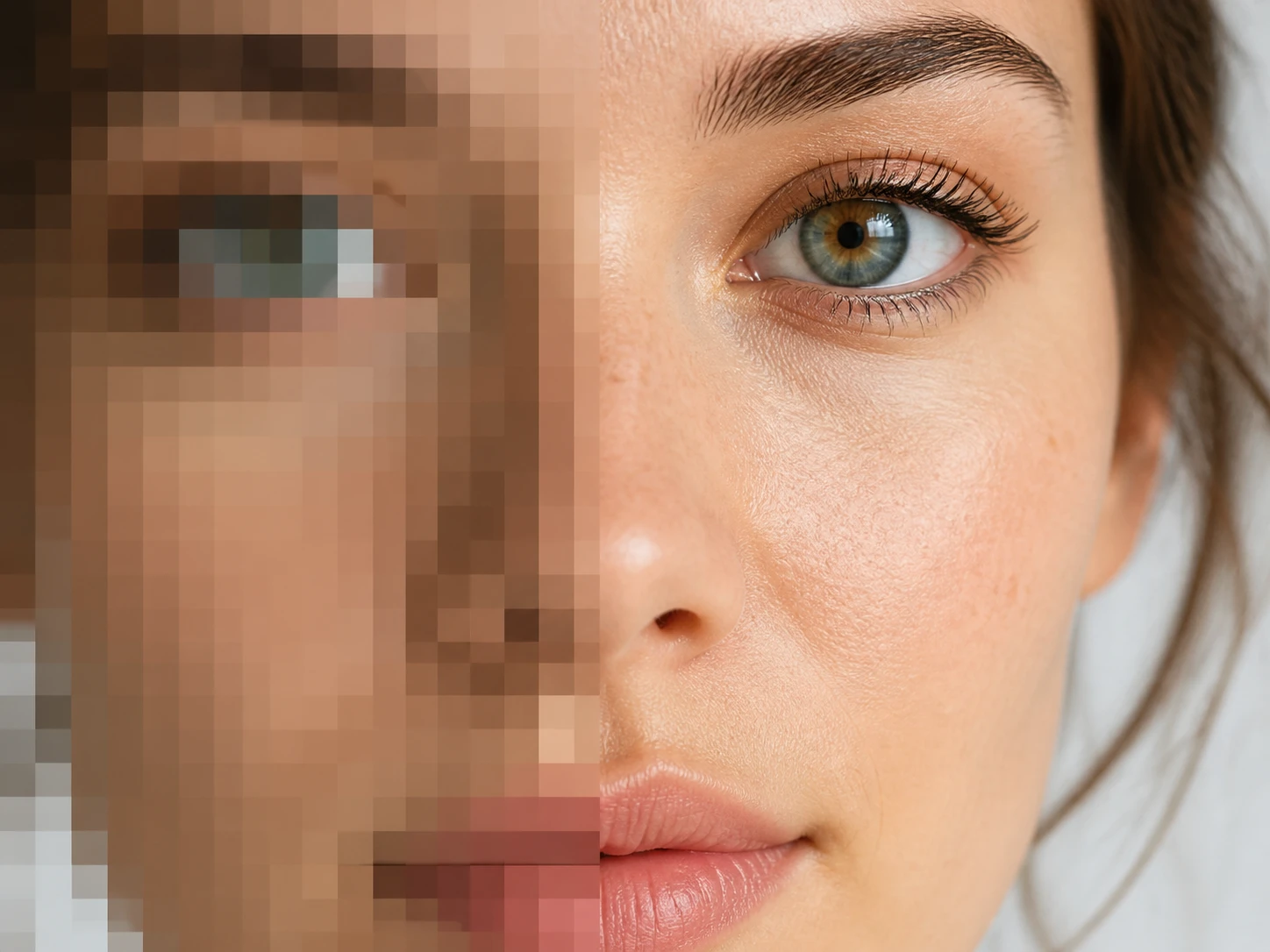 A face only a few dozen pixels wide inside the file, edges being rebuilt to suit that face