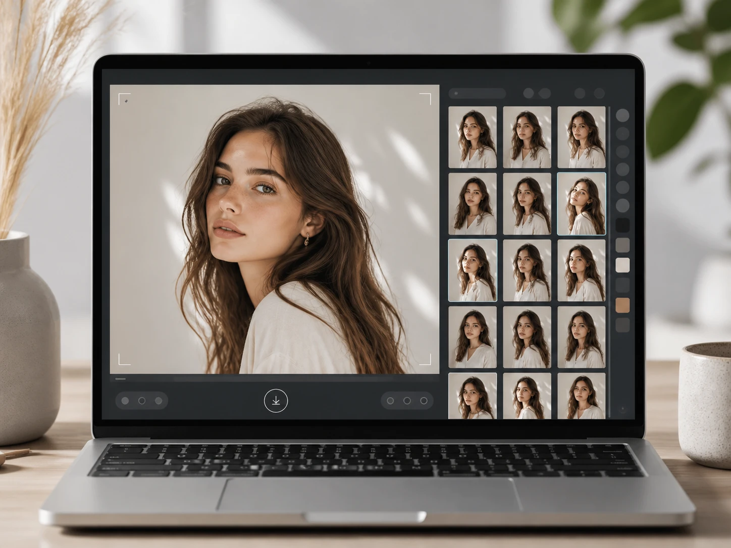 Sharper photo downloading with no watermark, saved in an Enhancer.video account