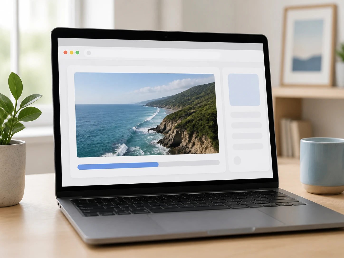 Video sharpener online running in a browser tab with a clip uploading in Enhancer.video