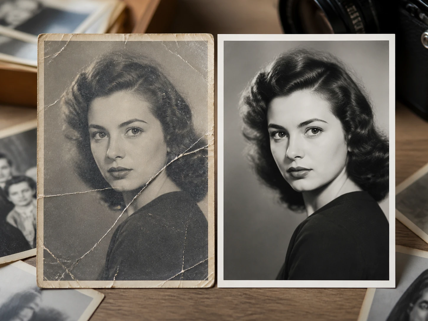 Automatic scene selection for portrait and old photo face enhancement