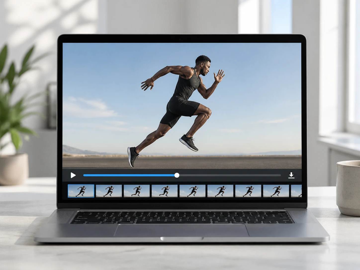 Slow motion video downloading with a clean frame and no watermark in any corner