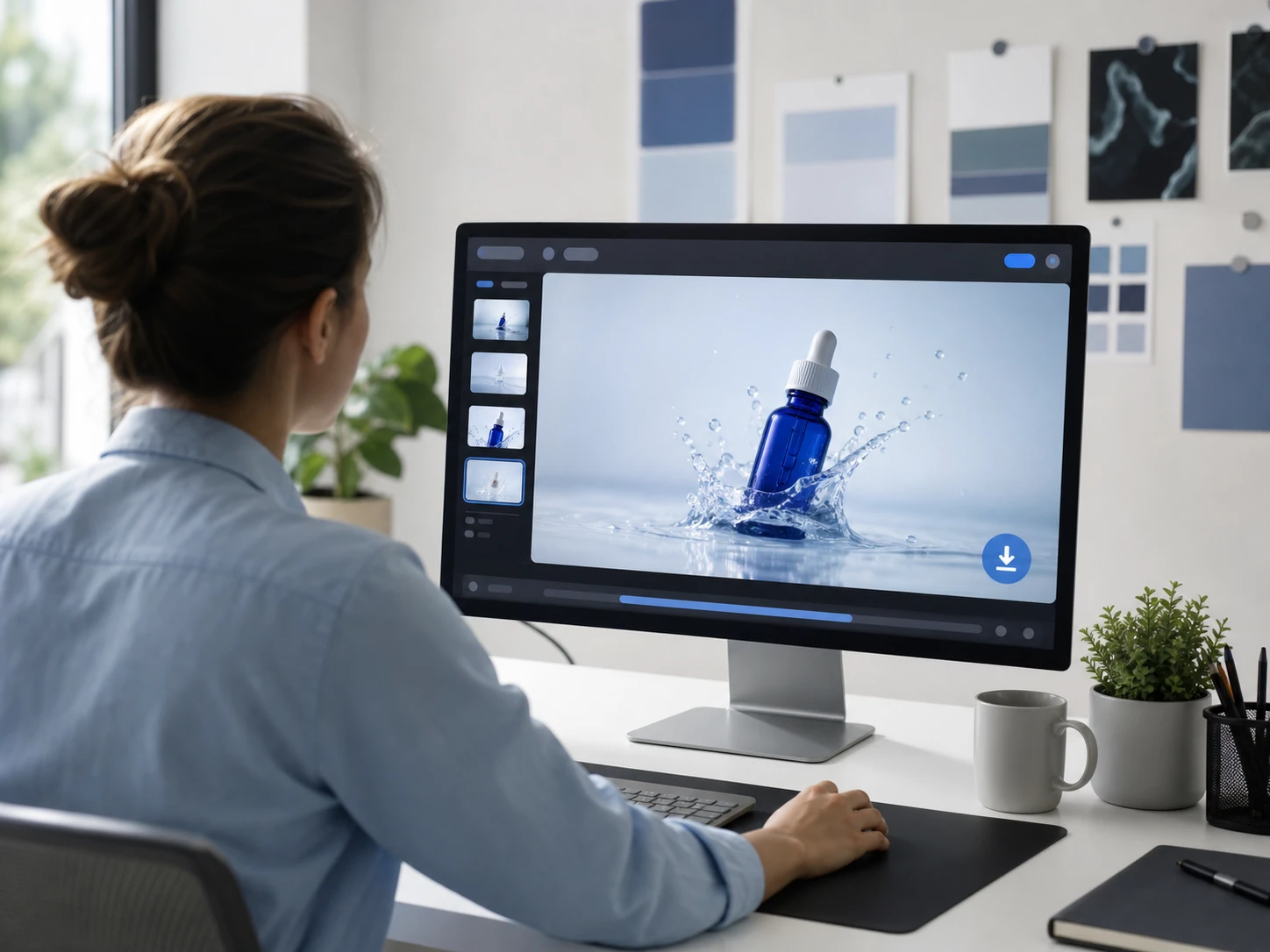 Marketing owner exporting a slow motion video with no watermark for a brand campaign
